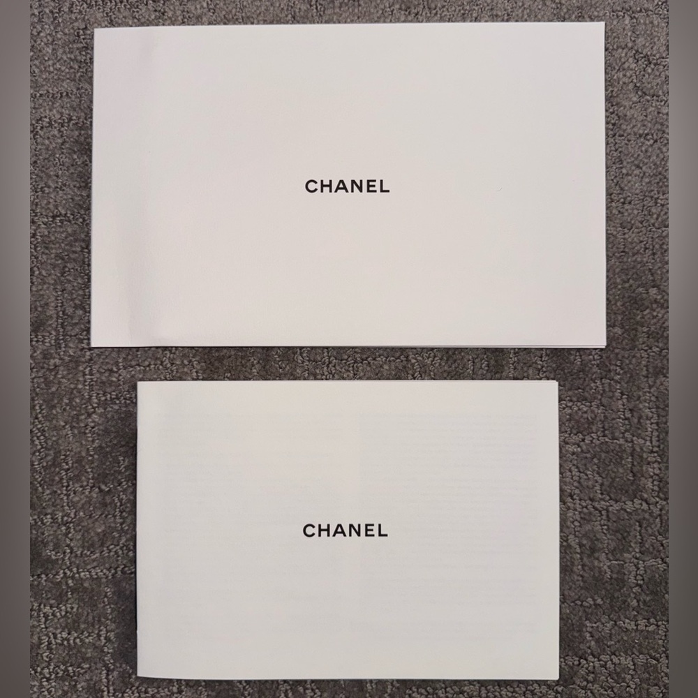 Chanel Authenticity Leather Care Booklet & Receipt Holder Folder